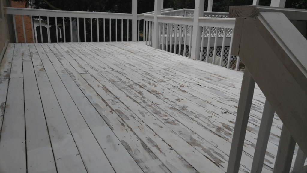 Henderson's Before & Deck Painted White - Henderson Painting & Drywall ...